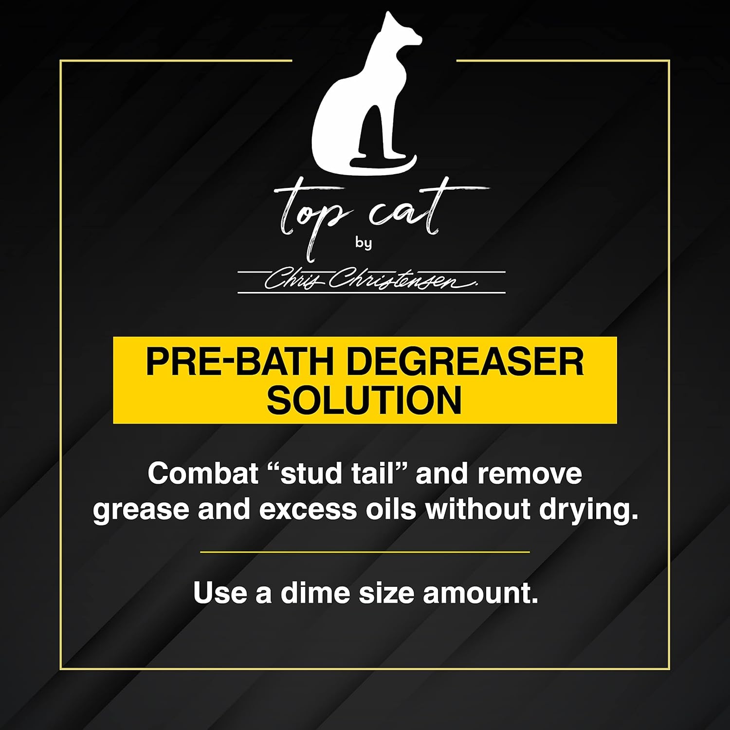 image:imageChris Christensen Top Cat PreBath Degreaser Solution for Cats Groom Like a Professional Removes Excess Oils Made in USA 16 oz