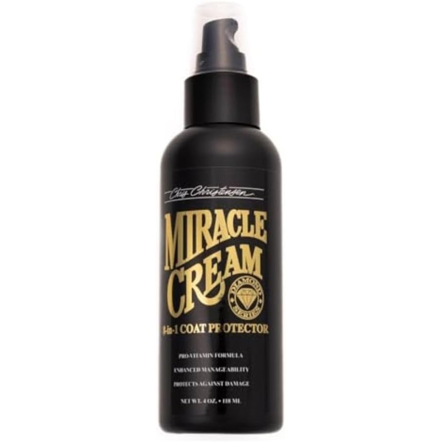 image:imageChris Christensen Diamond Series Miracle Cream 8 in 1 Coat Protector Groom Like a Professional Adds Moisture Smooth Coat and Controls Fizz Made in USA 4 oz