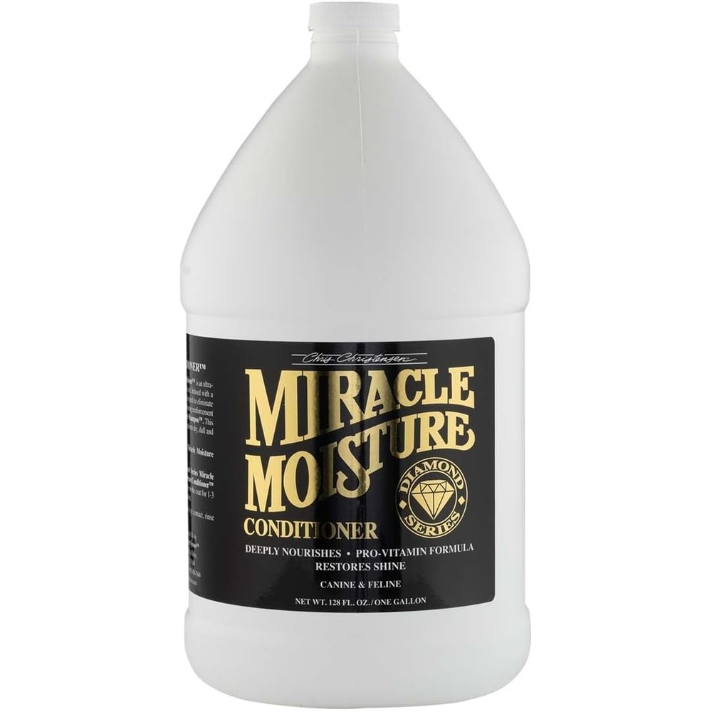 image:imageChris Christensen Diamond Series Miracle Moisture Dog Conditioner Groom Like a Professional ProVitamin Formula Provides Maximum Moisture Use on Both Dogs and Cats Made in USA 16 ozGallon