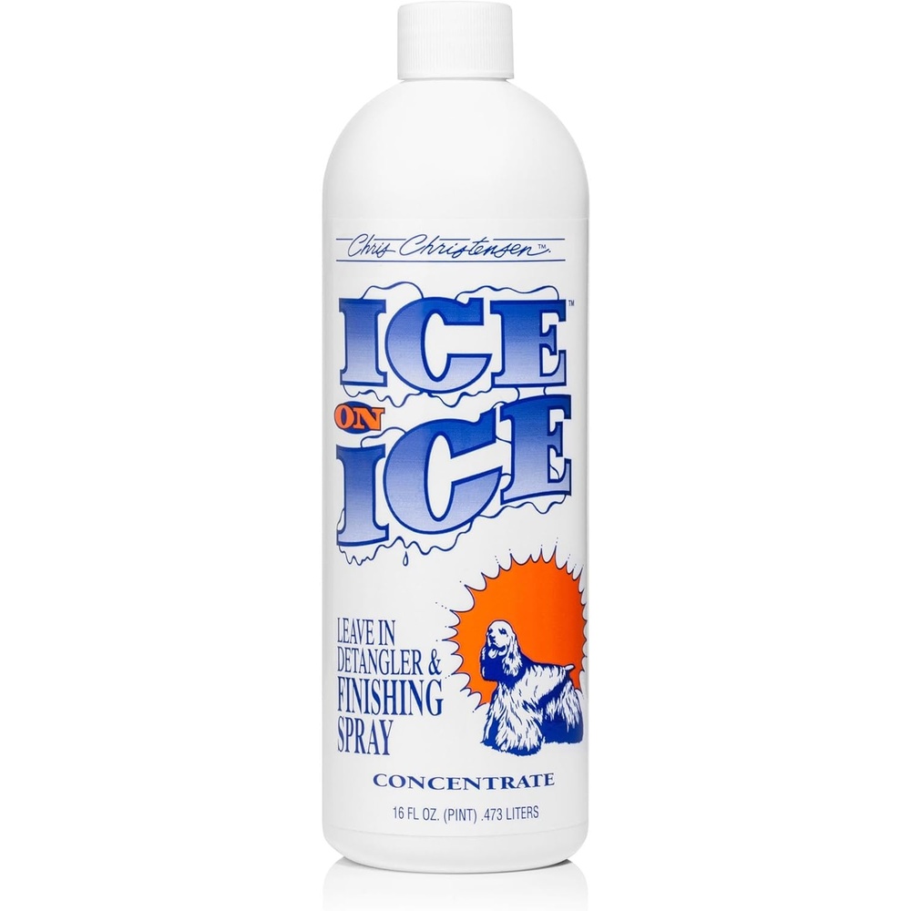 image:imageChris Christensen Ice on Ice Detangler and Finishing Dog Spray Concentrated Formula Makes 2 Gallons Helps BrushComb Glide Through Coat Conditions No Residue All Coat Types Made in USA 16 oz