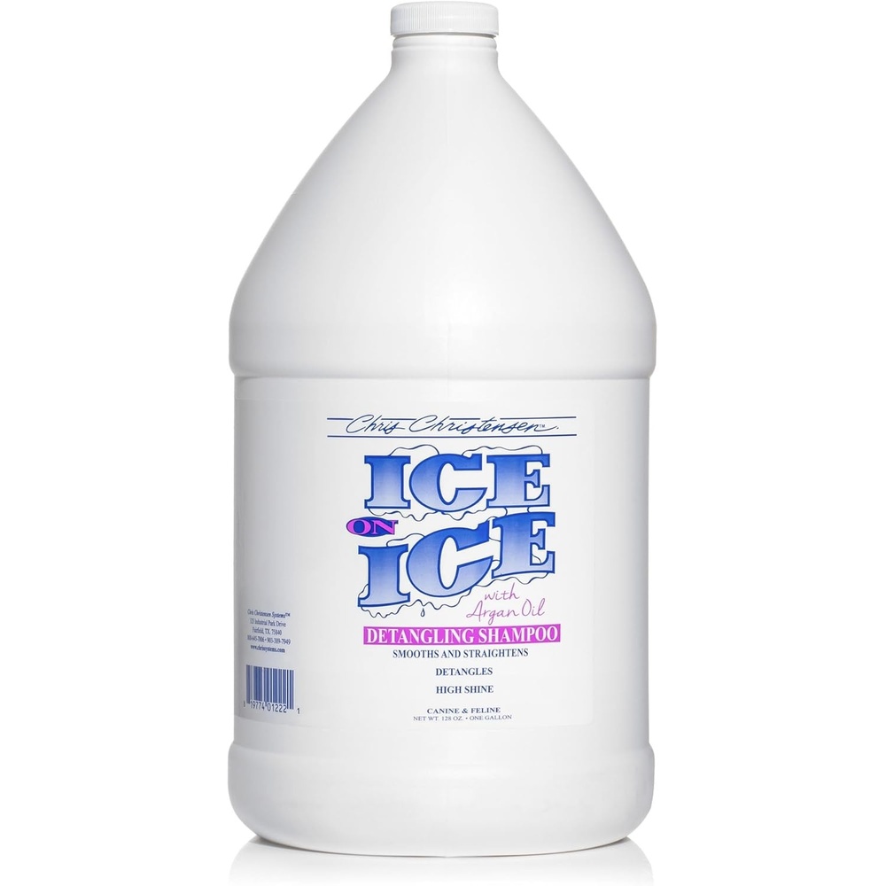 image:imageChris Christensen Ice on Ice Strengthening Dog Shampoo Groom Like Professional Revives Dry Damaged Coats amp Strands All Coat Types Made in USA 16oz1gal