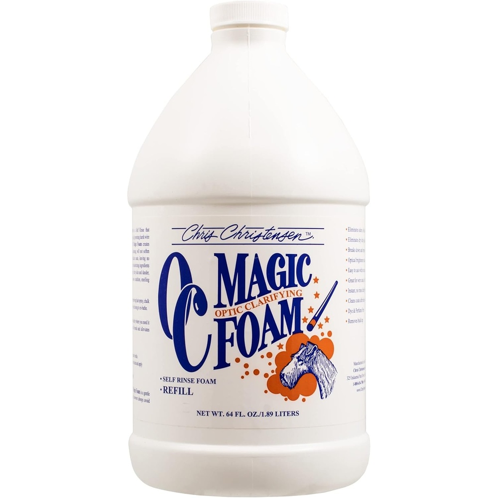 image:imageChris Christensen OC Magic Foam Self Rinse Dog Shampoo Removes Hair Spray Chalk Heavy Products for Wire Coat Dogs and Delicate Soft Coated Dogs Groom Like a Professional 75 oz64oz