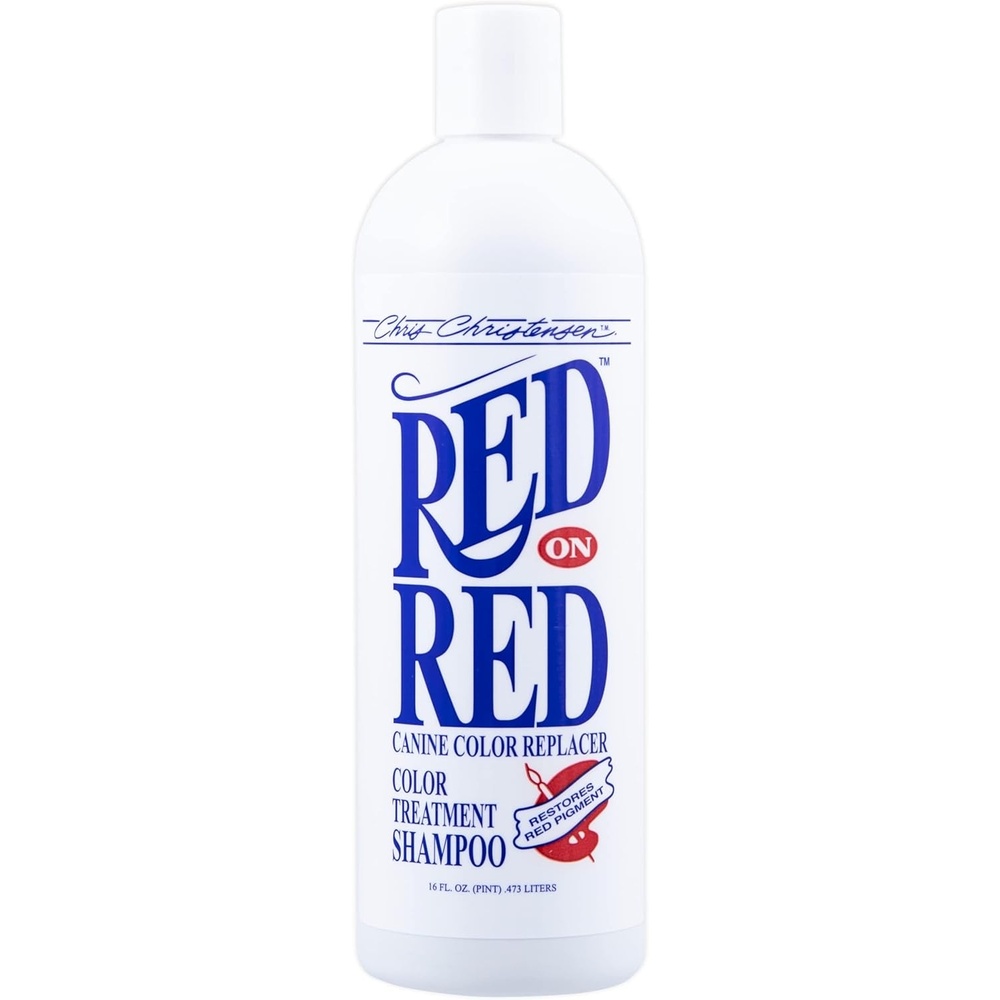image:imageChris Christensen Red on Red Color Treatment Dog Shampoo Groom Like a Professional Restore Color Pigment Not a Dye 16oz