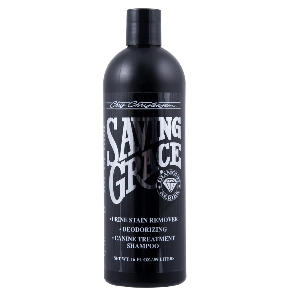 image:imageChris Christensen Saving Grace Canine Treatment Shampoo Dog Shampoo Groom Like a Professional Urine Stain Remover Deodorizing Shampoo All Coat Types Made in USA 16 oz16 Ounce