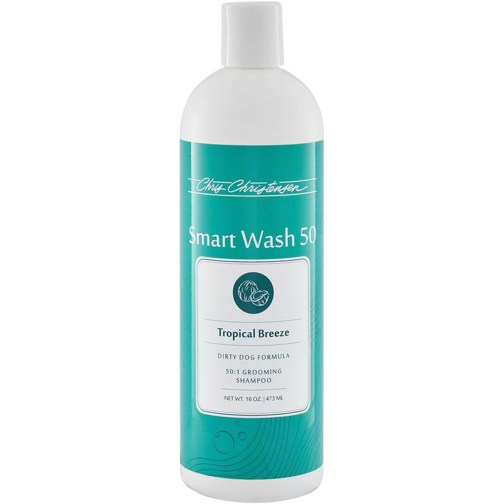 image:imageChris Christensen Smartwash50 Hydrating Blend Ultra Concentrated Dog Shampoo Makes Up to 50 Bottles Groom Like A Professional Delightfully Fragranced Suitable for All Coats Made in USA 16 OzTropical Breeze 16 Oz