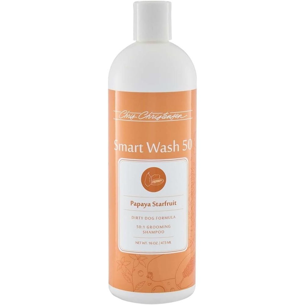 image:imageChris Christensen Smartwash50 Hydrating Blend Ultra Concentrated Dog Shampoo Makes Up to 50 Bottles Groom Like A Professional Delightfully Fragranced Suitable for All Coats Made in USA 16 OzPapaya Starfruit 16 Oz