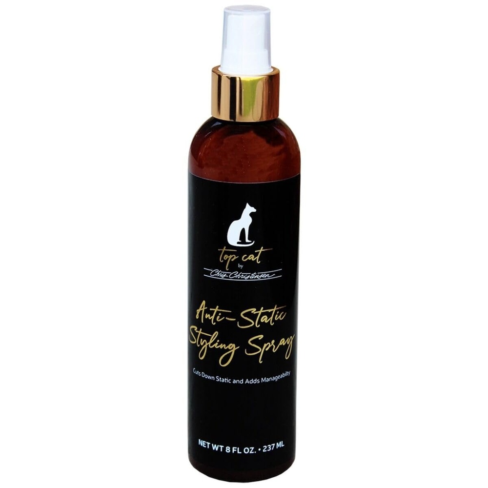 image:imageChris Christensen Top Cat AntiStatic Styling Spray for Cats Groom Like a Professional Cuts Down Static Adds Manageability Made in USA 8 oz8 oz
