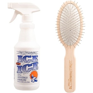 image:imageChris Christensen Ice on Ice Detangle and Finishing Spray  27mm Oval Original Series Brush Adds Elasticity amp Strength  Stainless Steel Pins White