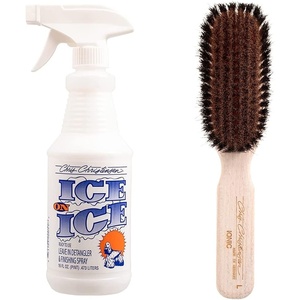 image:imageChris Christensen Ice on Ice Detangler amp Ionic Boar Brush Bundle Detangling amp Finishing Spray for Elasticity amp Strength  Bristle Brush for Removing Debris and Dander