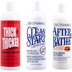image:imageChris Christensen Shampoo amp Conditioner 16 oz Bundle  Thick N Thicker Foaming Conditioner  Clean Start Clarifying Shampoo  After U Bathe Final Rinse Solution Groom Like a Professional Made in USA