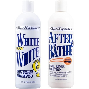 image:imageChris Christensen Shampoo amp Conditioner 16 oz Bundle  White on White Shampoo  After U Bathe Final Rinse Conditioner Groom Like a Professional Made in USA