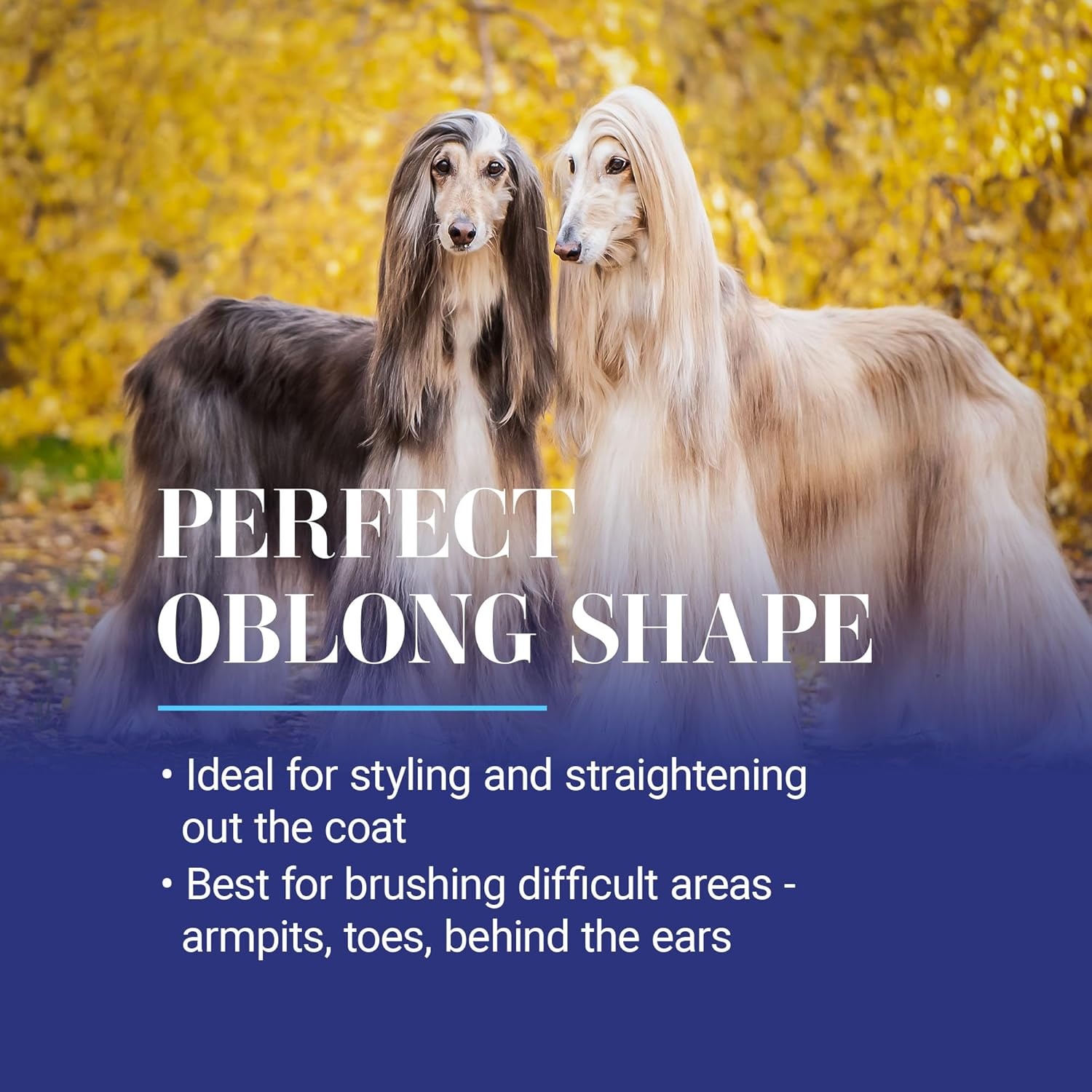 image:imageChris Christensen 20 mm Oblong Pin Dog Brush Original Series Groom Like a Professional Stainless Steel Pins Lightweight Beech Wood Body Ground and Polished TipsBrown