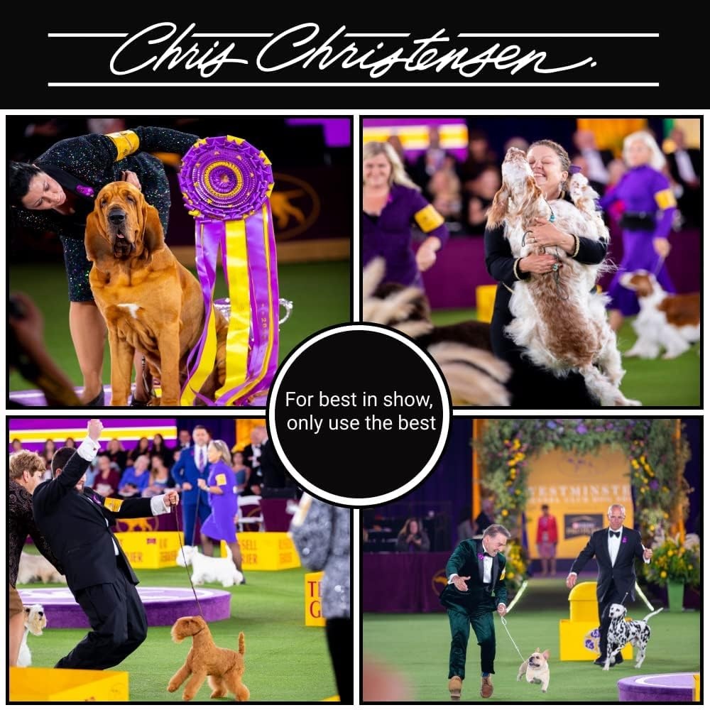 image:imageChris Christensen 27 mm Oval Pin Dog Brush Fusion Series Groom Like a Professional Brass Pins 100 Static Free Ground and Polished Tips11 in Oval