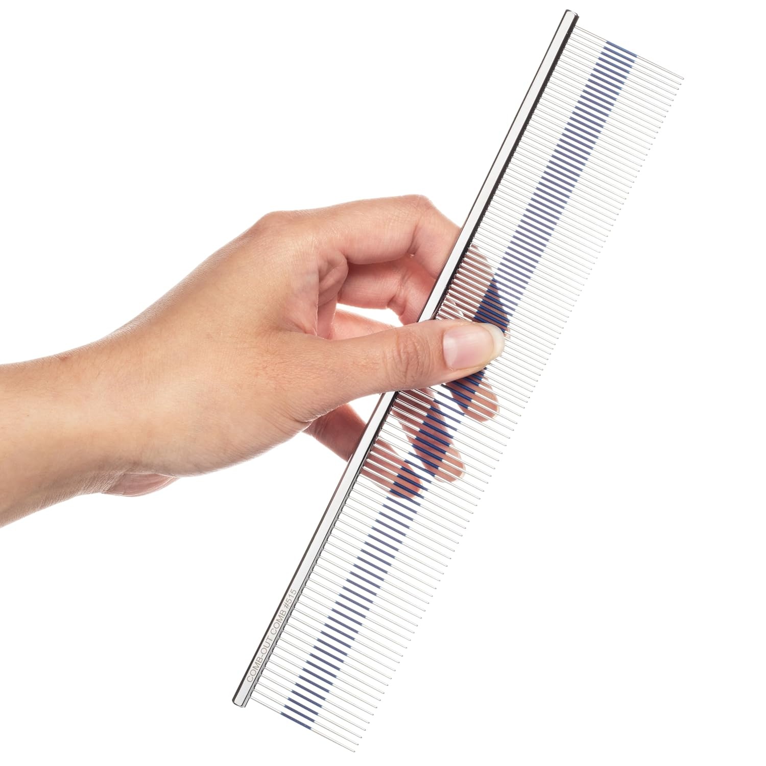 image:imageChris Christensen 9 Long Tooth FineExtra Fine CombOut Comb Groom Like a Professional Rounded Corners Prevent Friction and Breakage Unique Rubber Grip Line Chrome Finish
