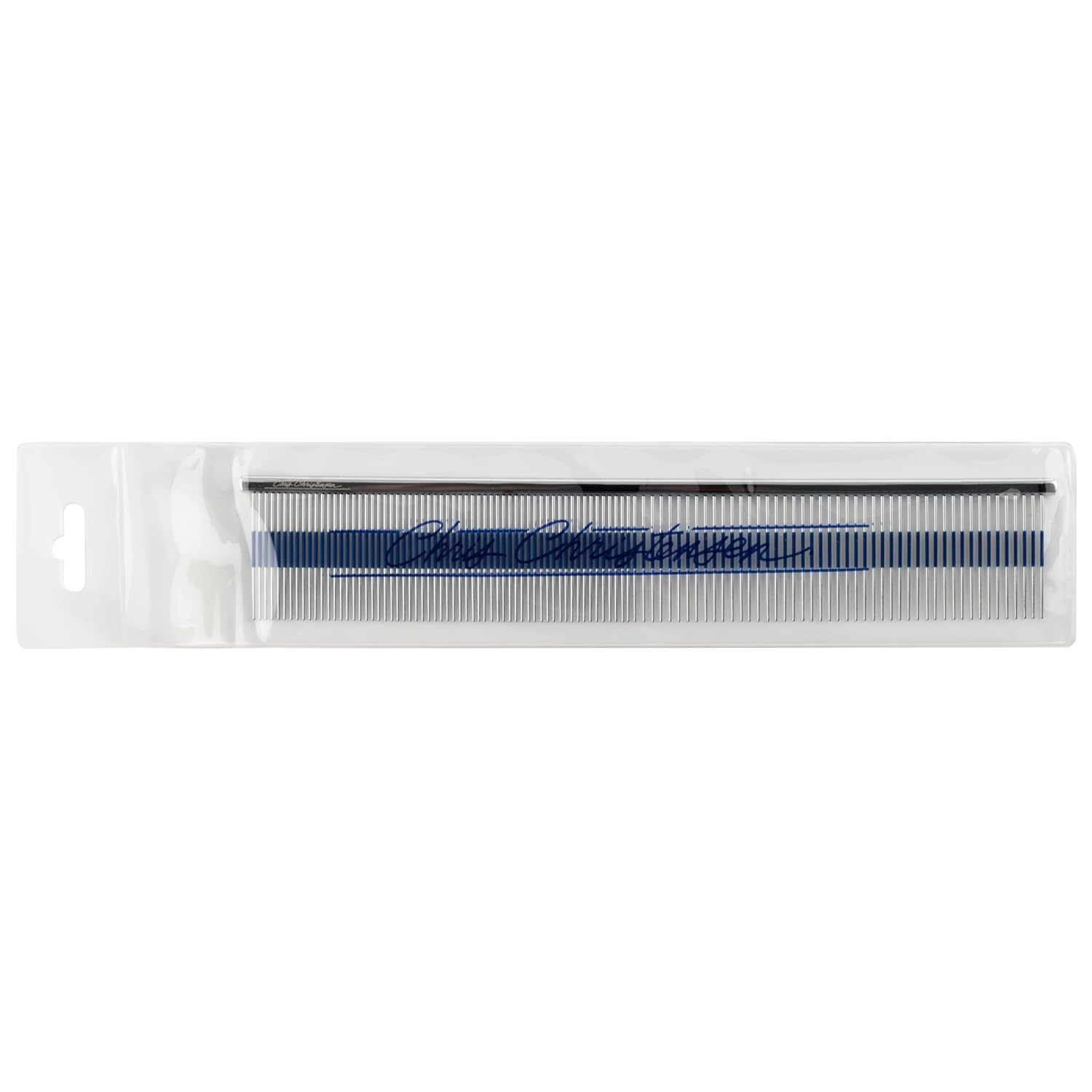 image:imageChris Christensen 9 Long Tooth FineExtra Fine CombOut Comb Groom Like a Professional Rounded Corners Prevent Friction and Breakage Unique Rubber Grip Line Chrome Finish