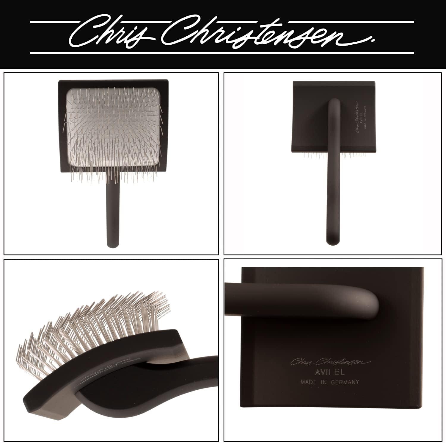 image:imageChris Christensen Brush amp Comb Bundle Big K Slicker 000 75 in Greyhound Style FineCoarse Comb 27mm Original Series Groom Like a Professional Made in USA
