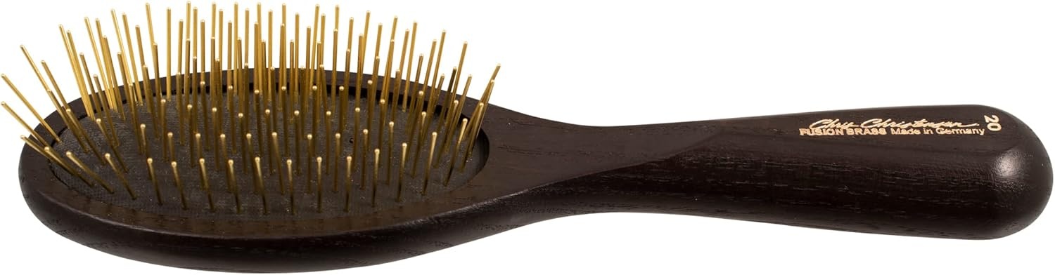 image:imageChris Christensen Detangle and Finishing Spray Dog Brush Bundle Ice on Ice Detangler amp Finishing Spray Adds Elasticity amp Strength 20mm Oval Fusion Series Pin Brush Brass Pins