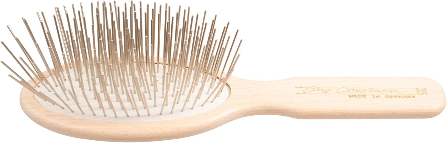 image:imageChris Christensen Detangle and Finishing Spray Dog Brush Bundle Ice on Ice Detangler amp Finishing Spray Adds Elasticity amp Strength 35mm Oval Original Series Brush Stainless Steel Pins