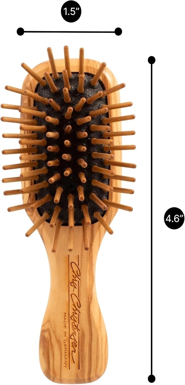 image:imageChris Christensen Dog Brush 20 mm Tiny Tot Wood Pin Series Groom Like a Professional Readl Wood Pins 100 StaticFree Redistribute Natural Oils into Coat Reduces Painful Pulling 46 x 15