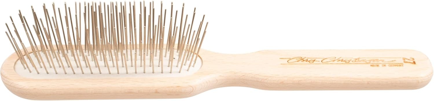 image:imageChris Christensen Ice on Ice Detangle and Finishing Spray Oblong Original Series Pin Brush Adds Elasticity amp Strength 27mm Stainless Steel Pins White