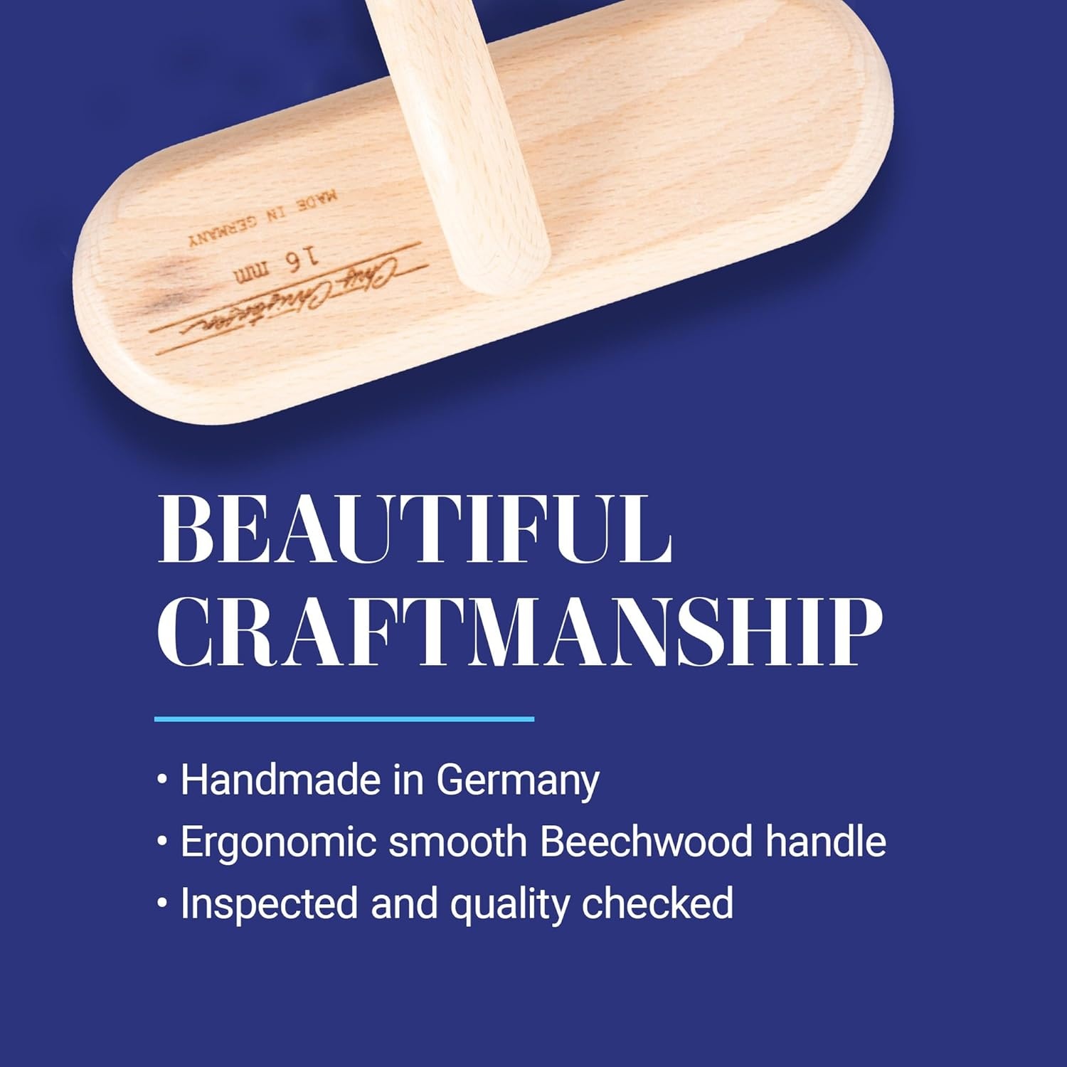 image:imageChris Christensen Original Series 27 mm TBrush Dog amp Cat Grooming Brush Groom Like a Professional Stainless Steel Pins Lightweight Beech Wood Body Ground and Polished Tips16mmRegular