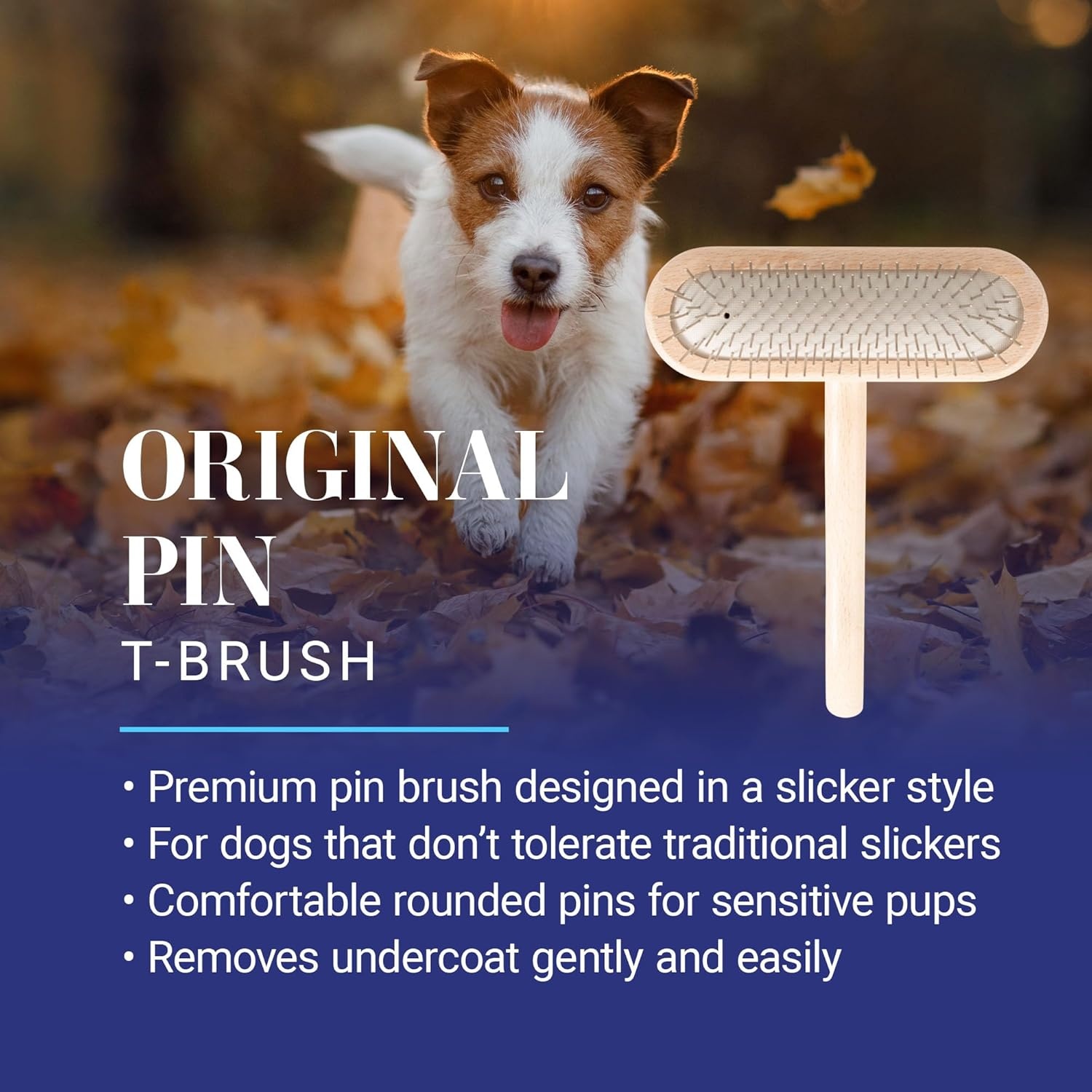 image:imageChris Christensen Original Series 27 mm TBrush Dog amp Cat Grooming Brush Groom Like a Professional Stainless Steel Pins Lightweight Beech Wood Body Ground and Polished Tips16mmRegular