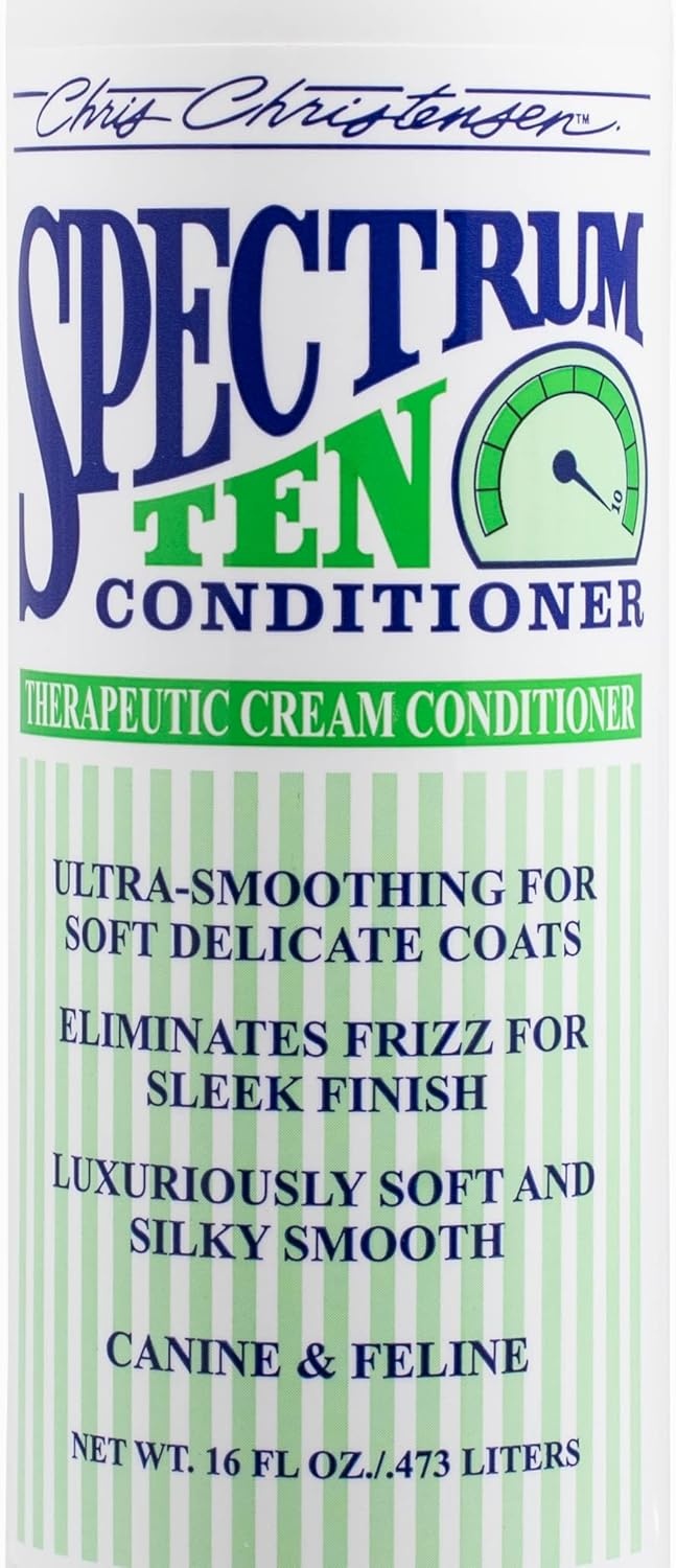 image:imageChris Christensen Spectrum Ten Dog Conditioner Groom Like a Professional Gentle Cleansing Leaves Coat Soft amp Silky Gorgeous Shine Made in the USA 473ml16 fl oz