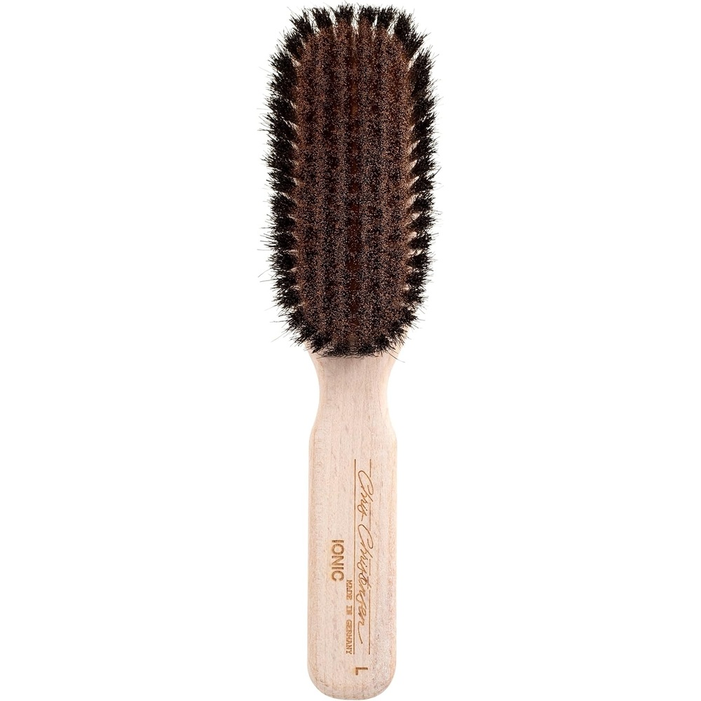 image:imageChris Christensen Boar Dog Brush Groom Like a Professional Ionic Series Brass Bristles Positive Ionic Charge Pulls Debris and Dander LargeBrown