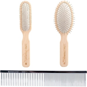image:imageChris Christensen Brush amp Comb Bundle  Original Series 20 mm Oblong and Oval Pin Brush  000 75 in Greyhound Style FineCoarse Comb Groom Like a Professional