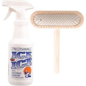 image:imageChris Christensen Ice on Ice Detangle and Finishing Spray  16mm TBrush Adds Elasticity amp Strength Repels Dirt Protects from UV Rays Stainless Steel Pins Ergonomic Handle Design