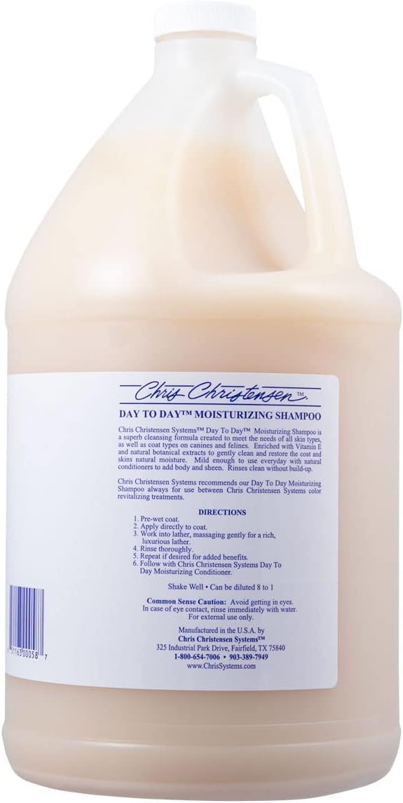 image:imageChris Christensen Gallon Liquid and Gallon Pump Dispenser Bundle Day to Day Ultra Concentrated Dog Shampoo Suitable for all Coats For Daily Use Gallon Pump Dispenser Easily Dispenses No Mess