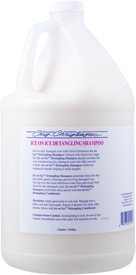 image:imageChris Christensen Gallon Liquid and Gallon Pump Dispenser Bundle Ice on Ice Strengthening Dog Shampoo Suitable for all Coats Gallon Pump Dispenser Easily Dispenses No Mess