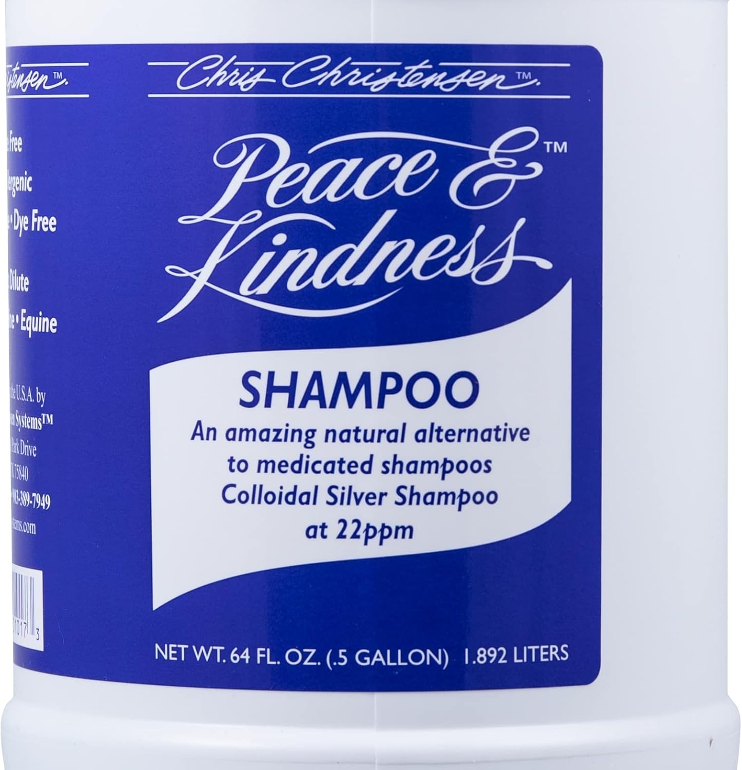 image:imageChris Christensen Shampoo for Dogs Peace amp Kindness Shampoo Dog Shampoo for Skin Problems Colloidal Silver Shampoo 64 Oz64oz