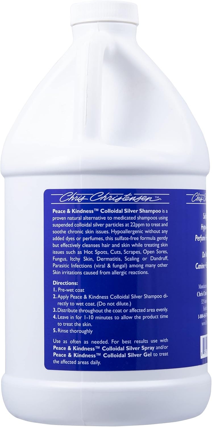 image:imageChris Christensen Shampoo for Dogs Peace amp Kindness Shampoo Dog Shampoo for Skin Problems Colloidal Silver Shampoo 64 Oz64oz