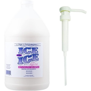 image:imageChris Christensen Gallon Liquid and Gallon Pump Dispenser Bundle Ice on Ice Strengthening Dog Shampoo Suitable for all Coats  Gallon Pump Dispenser Easily Dispenses No Mess