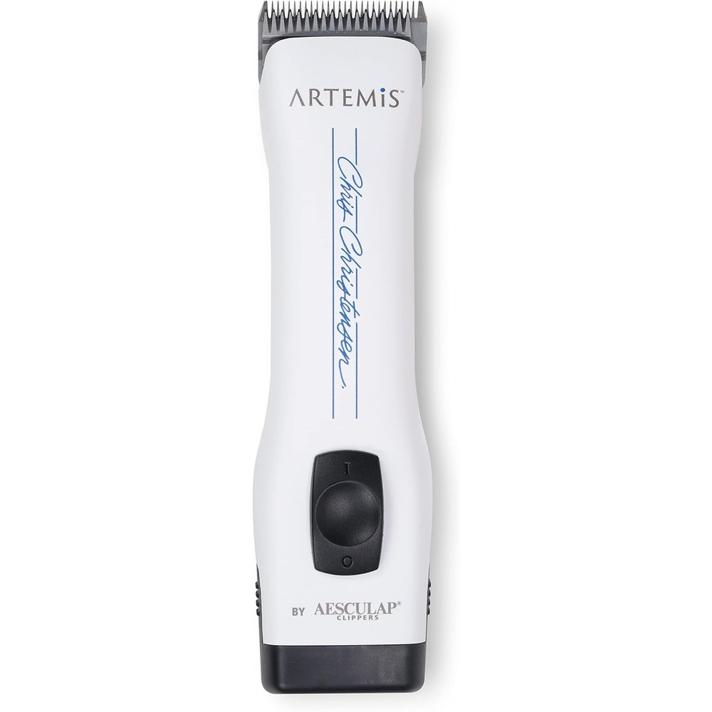 image:imageChris Christensen Artemis Dog Clipper Cordless Grooming 10 Blade Runs Quiet 63 db Lightweight 084 lbs 4Hours Run Time Lithuim Ion Battery Made in Germany White