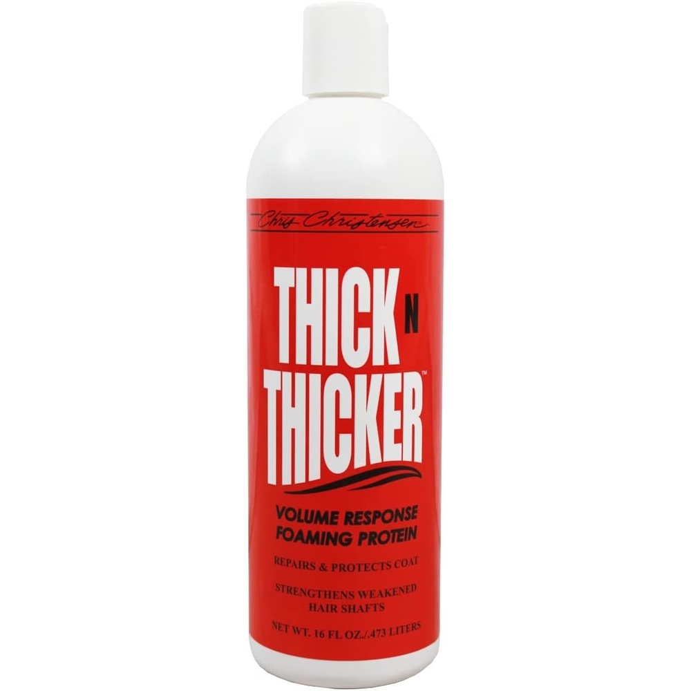 image:imageChris Christensen Thick N Thicker Response Foaming Protein Dog Conditioner Locks in Thickness amp Adds 400x The Volume ProVitamin Formula All Coat Types Made in USA 16 oz