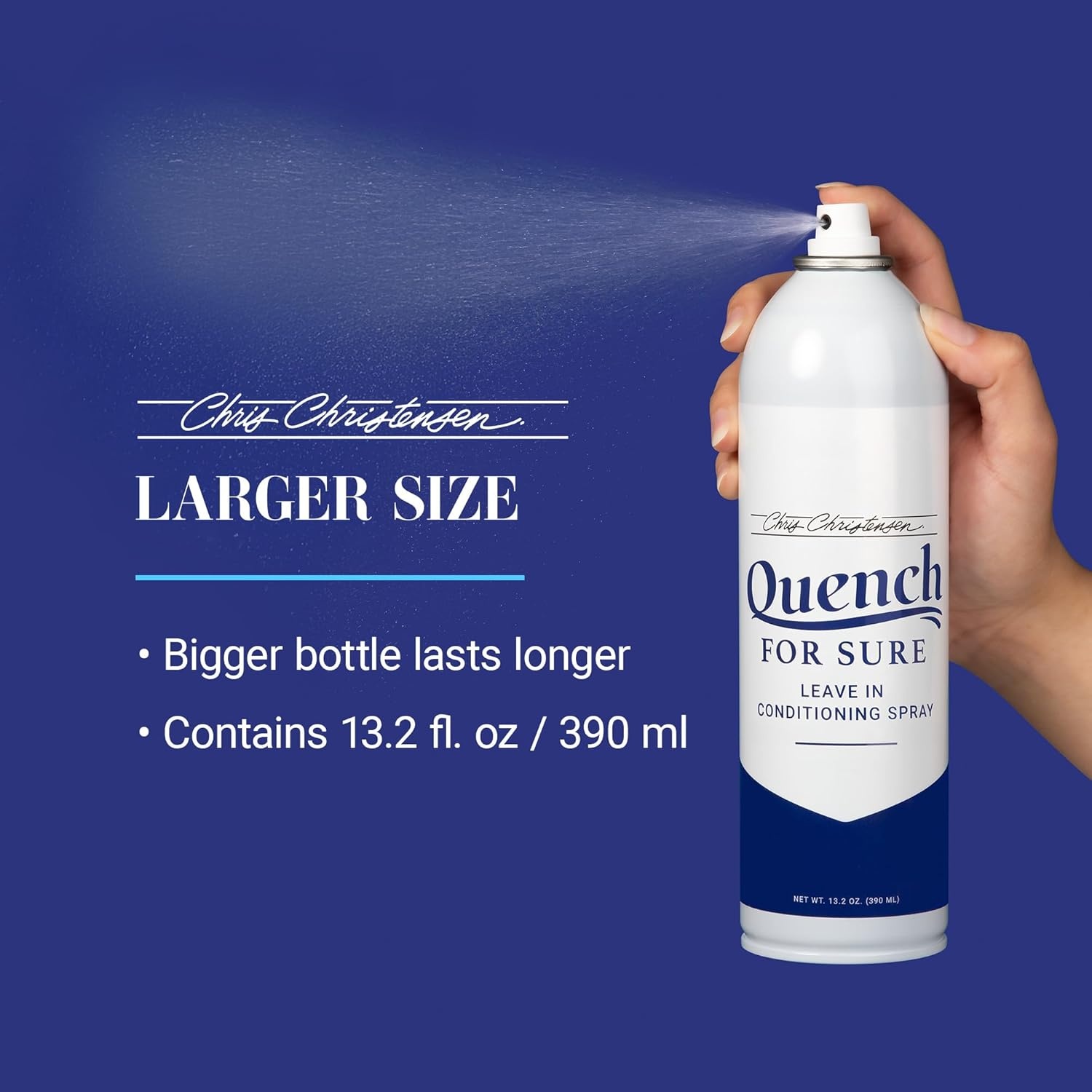 image:imageChris Christensen Quench Leave in Dog Conditioning Spray Groom Like a Professional Moisturize UV Protection Made in USA 132 oz