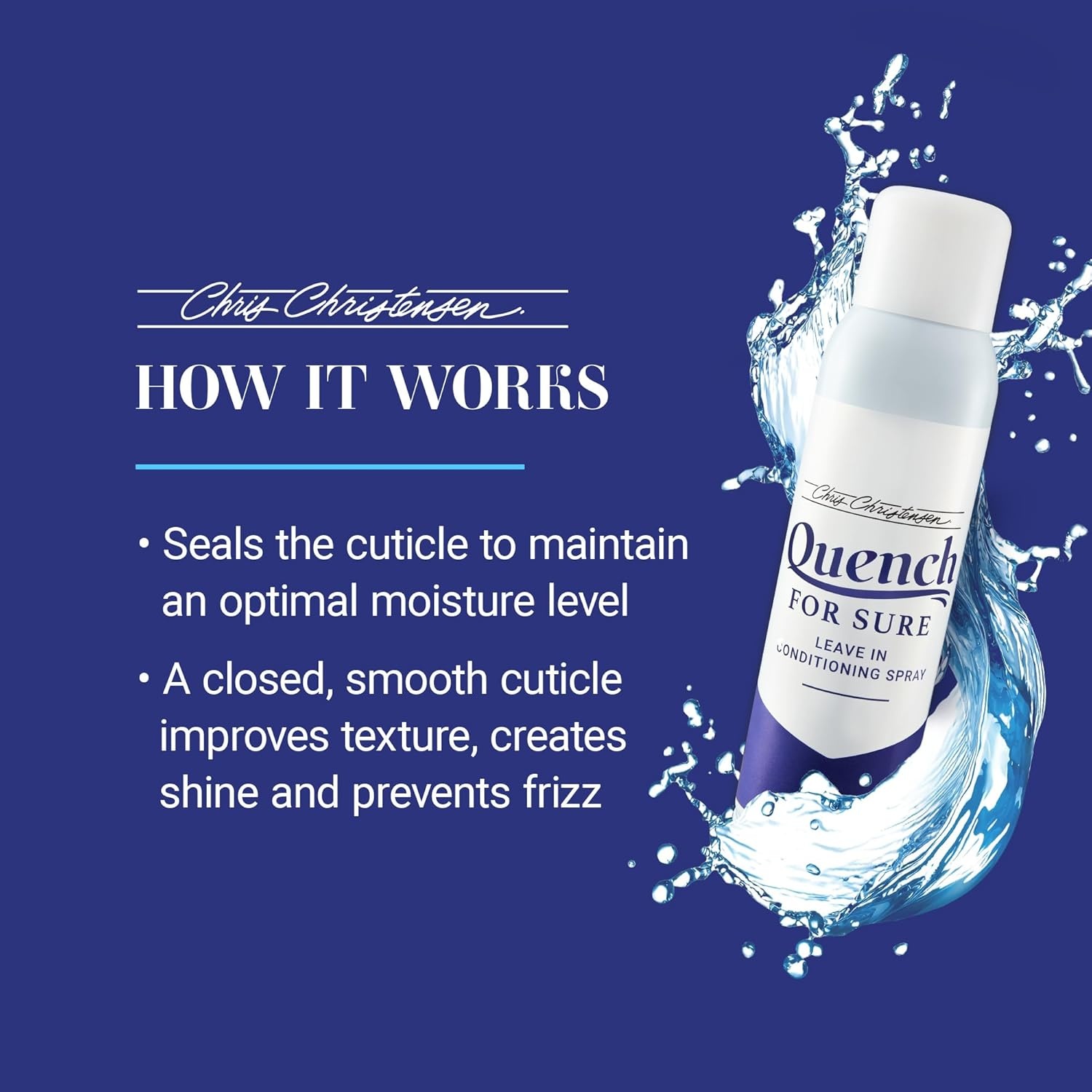 image:imageChris Christensen Quench Leave in Dog Conditioning Spray Groom Like a Professional Moisturize UV Protection Made in USA 132 oz