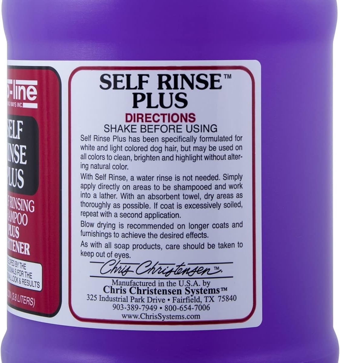 image:imageChris Christensen Gallon Liquid and Gallon Pump Dispenser Bundle Self Rinse Plus Dog Shampoo Brightens and Whitens Gallon Pump Dispenser Easily Dispenses No Mess