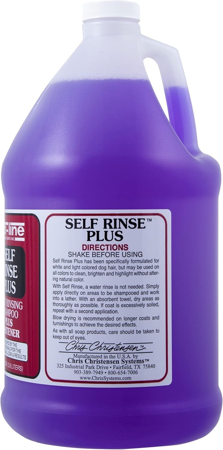 image:imageChris Christensen ProLine Self Rinse Plus Dog Shampoo Groom Like a Professional Brightens and Whitens No Rinse Cleaner Made in USA
