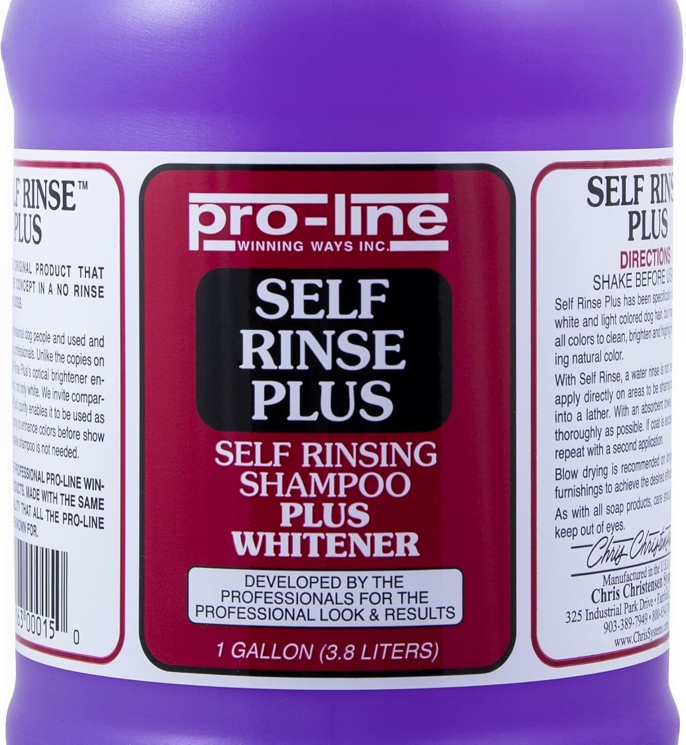 image:imageChris Christensen ProLine Self Rinse Plus Dog Shampoo Groom Like a Professional Brightens and Whitens No Rinse Cleaner Made in USA
