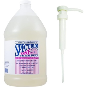 image:imageChris Christensen Gallon Liquid and Gallon Pump Dispenser Bundle Spectrum One Dog Shampoo Coarse and Rough Coat  Gallon Pump Dispenser Easily Dispenses No Mess