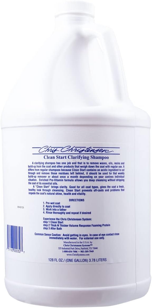 image:imageChris Christensen Gallon Liquid and Gallon Pump Dispenser Bundle Clean Start Clarifying Shampoo Preserves Natural Oils Gallon Pump Dispenser Easily Dispenses No Mess