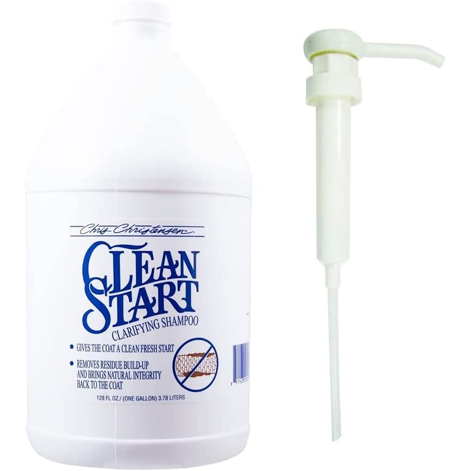 image:imageChris Christensen Gallon Liquid and Gallon Pump Dispenser Bundle Clean Start Clarifying Shampoo Preserves Natural Oils Gallon Pump Dispenser Easily Dispenses No Mess