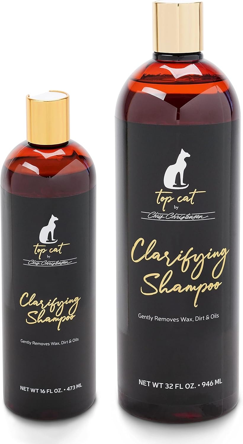 image:imageChris Christensen Top Cat Clarifying Shampoo for Cats Groom Like a Professional Gently Removes Dirt amp Oils Great for All Coat Types Made in USA 16 oz