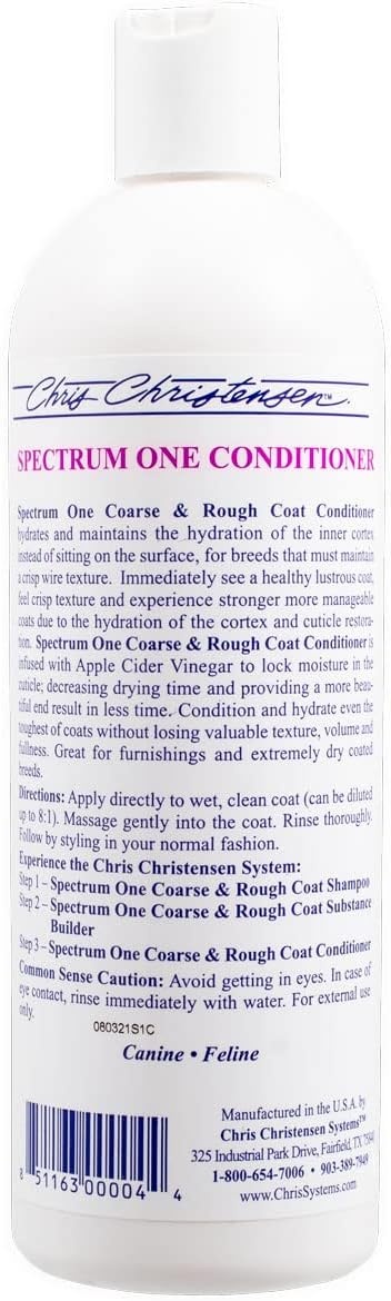 image:imageChris Christensen Applicator Measuring Bottle and Conditioner Concentrate Bundle Applicator Measuring Bottle 20mm Increments Spectrum One Conditioner Concentrate 16oz Coarse and Rough Coat