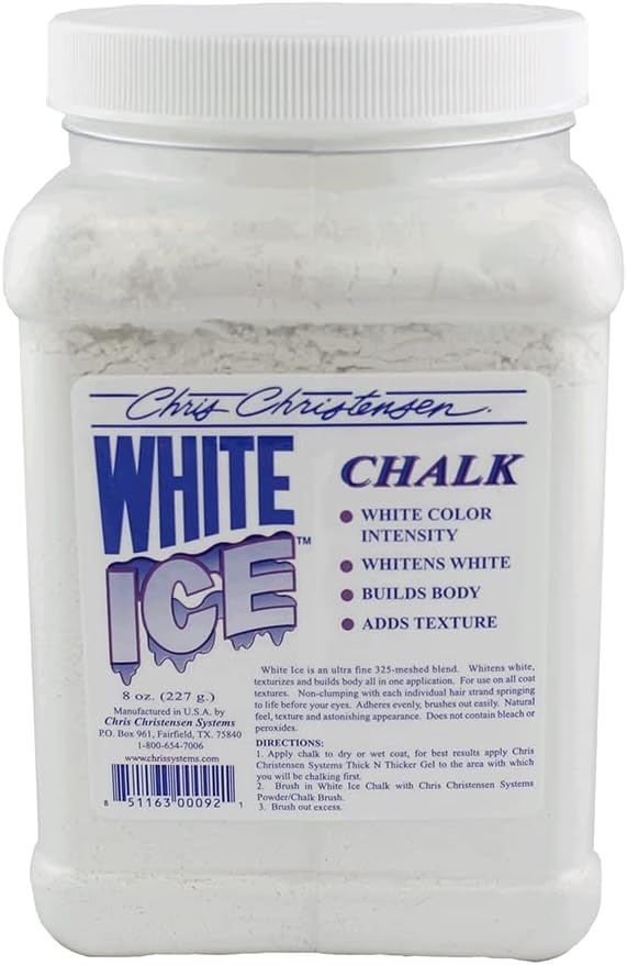 image:imageChris Christensen Grooming Bundle White Ice Chalk 08 oz Colestral Chalk Helper Conditioning Crme 16 oz Groom Like a Professional Made in USA