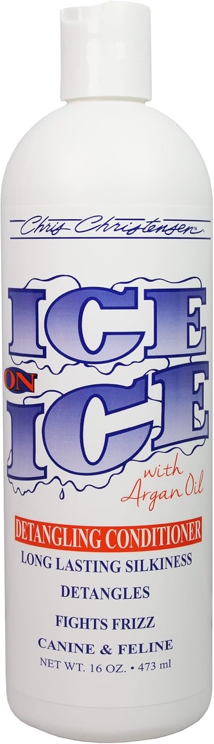 image:imageChris Christensen Shampoo amp Conditioner 16 oz Bundle White on White Shampoo Ice on Ice Detangling Conditioner Ice on Ice DetanglingFinishing Spray Groom Like a Professional Made in USA