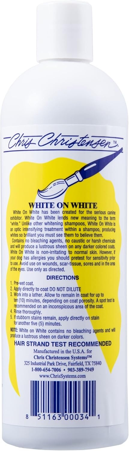image:imageChris Christensen Shampoo amp Conditioner 16 oz Bundle White on White Shampoo Color Treatment Ice on Ice Detangling Conditioner Spray Ready to Use Groom Like a Professional Made in USA